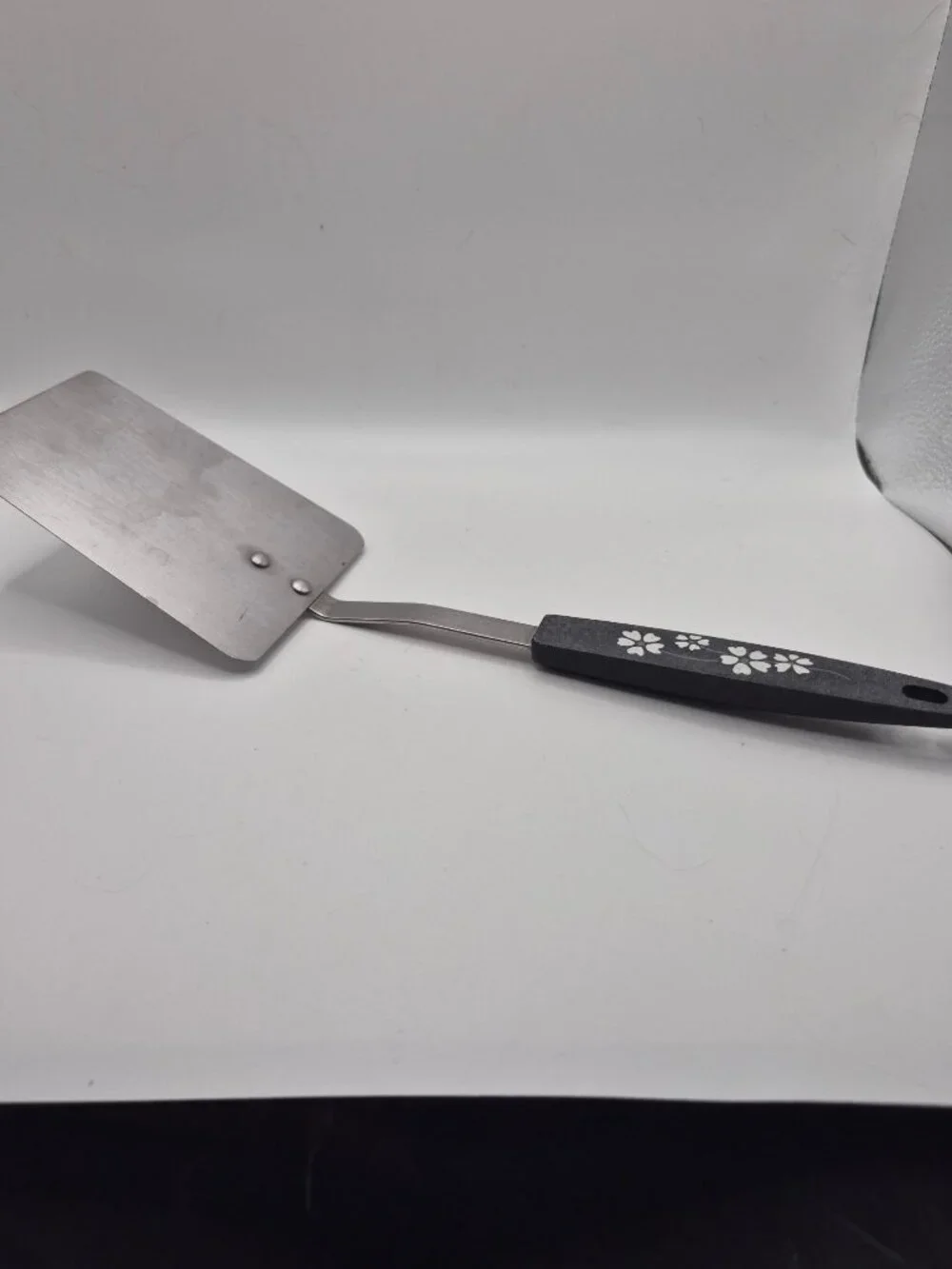 Vintage Stainless Steel Spatula Mod Daisy With Floral Handle Design